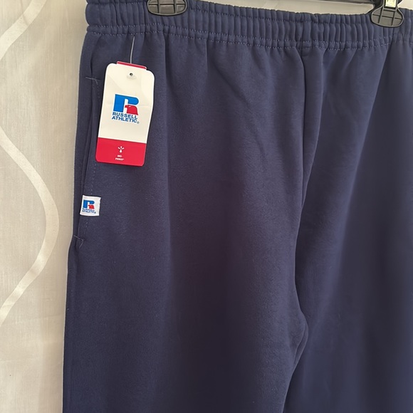 Russell Athletic Navy Blue Fleece Sweatpants, Size XL - Picture 3 of 5